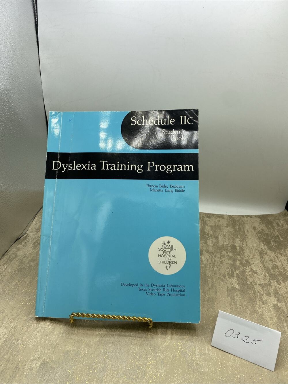 DYSLEXIA TRAINING PROGRAM/SCHEDULE IIC Students Book Scottish Rite